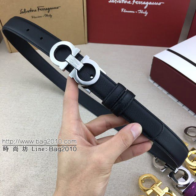 菲拉格慕女士皮帶 Ferragamo雙面牛皮經典純銅五金腰帶  jjp2032
